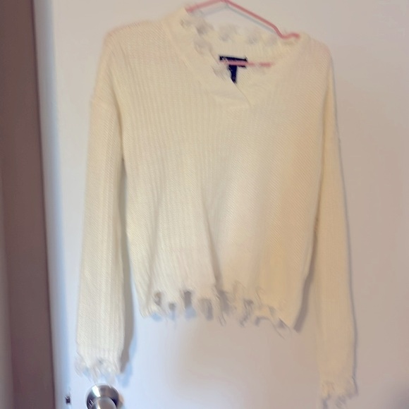 Size Medium, tattered style  waist length style sweater. - Picture 1 of 6